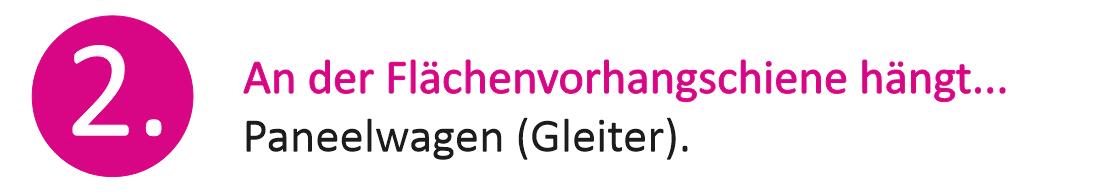 Flächenvorhangschiene Gleiter